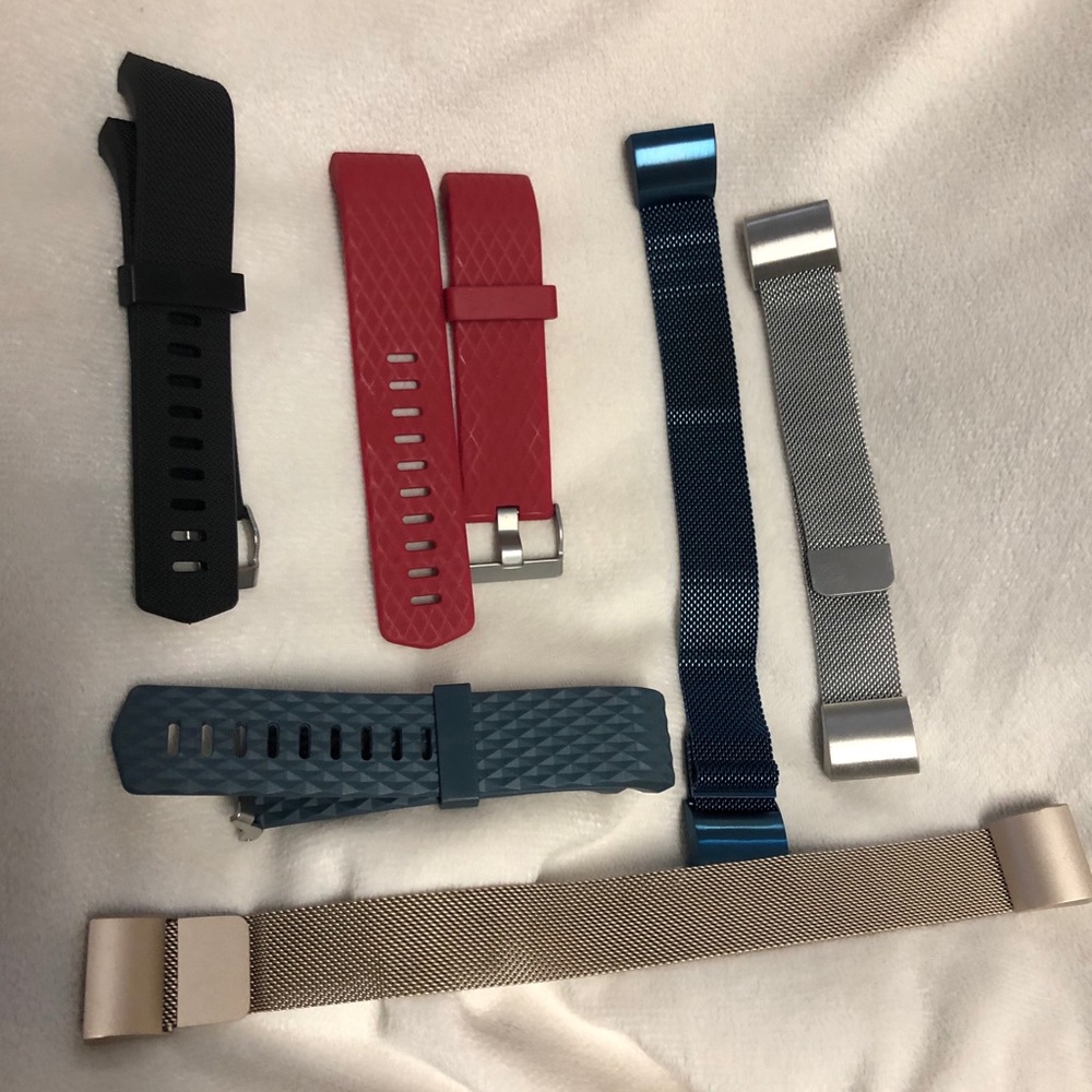 6x Fitbit Charge 2 Bands - Assorted colors